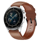 Sewing Thread Genuine Leather Watch Band, For Samsung Galaxy Watch 3 45mm, For Huawei Watch GT 3 46mm - DealBuddy
