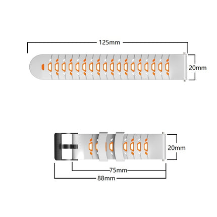 Trapezoidal Three-row Hole Silicone Watch Band, For Samsung Galaxy Watch 4 / Watch4 Classic, For Samsung Galaxy Watch 42mm, For Samsung Galaxy Watch 46mm, For Samsung Galaxy Watch Active - DealBuddy