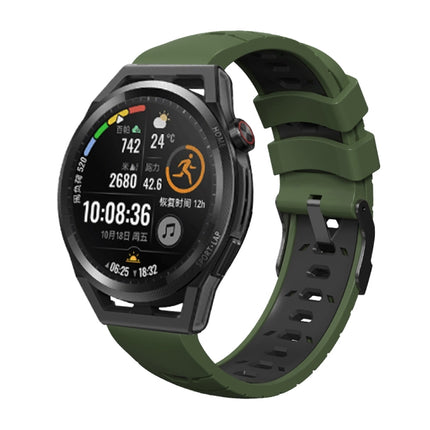 Trapezoidal Three-row Hole Silicone Watch Band, For Samsung Galaxy Watch 4 / Watch4 Classic, For Samsung Galaxy Watch 42mm, For Samsung Galaxy Watch 46mm, For Samsung Galaxy Watch Active - DealBuddy