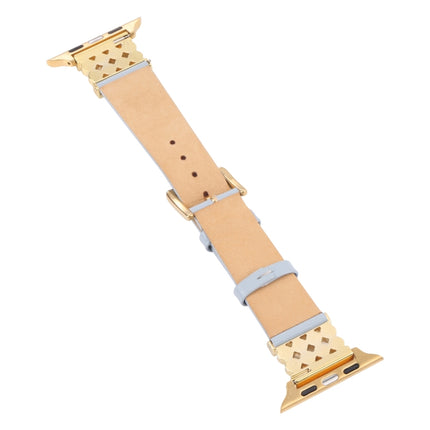 Pearl Diamond Leather Watch Band For Apple Watch Series, 7 41mm / 6&SE&5&4 40mm / 3&2&1 38mm, 7 45mm / 6&SE&5&4 44mm / 3&2&1 42mm - DealBuddy