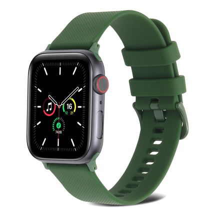 Plain Weave Silicone Watch Band For Apple Watch Series, 7 41mm / 6&SE&5&4 40mm / 3&2&1 38mm, 7 45mm / 6&SE&5&4 44mm / 3&2&1 42mm - DealBuddy
