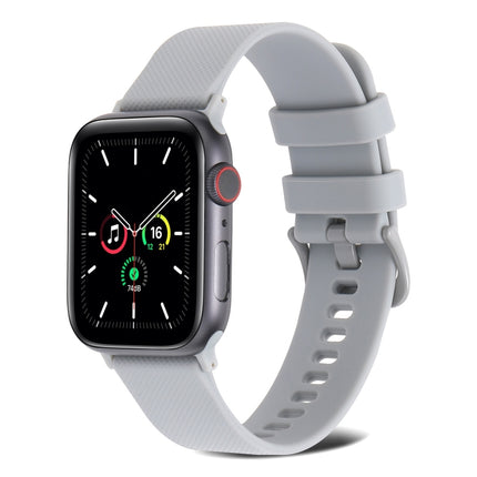 Plain Weave Silicone Watch Band For Apple Watch Series, 7 41mm / 6&SE&5&4 40mm / 3&2&1 38mm, 7 45mm / 6&SE&5&4 44mm / 3&2&1 42mm - DealBuddy