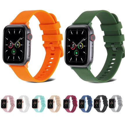 Plain Weave Silicone Watch Band For Apple Watch Series, 7 41mm / 6&SE&5&4 40mm / 3&2&1 38mm, 7 45mm / 6&SE&5&4 44mm / 3&2&1 42mm - DealBuddy