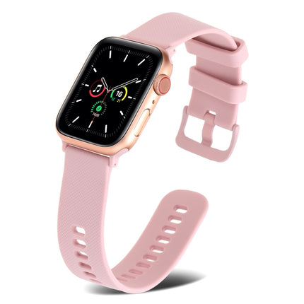 Plain Weave Silicone Watch Band For Apple Watch Series, 7 41mm / 6&SE&5&4 40mm / 3&2&1 38mm, 7 45mm / 6&SE&5&4 44mm / 3&2&1 42mm - DealBuddy