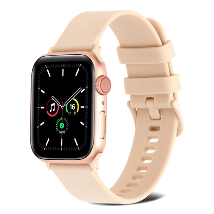 Plain Weave Silicone Watch Band For Apple Watch Series, 7 41mm / 6&SE&5&4 40mm / 3&2&1 38mm, 7 45mm / 6&SE&5&4 44mm / 3&2&1 42mm - DealBuddy