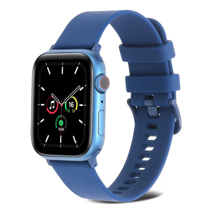 Plain Weave Silicone Watch Band For Apple Watch Series, 7 41mm / 6&SE&5&4 40mm / 3&2&1 38mm, 7 45mm / 6&SE&5&4 44mm / 3&2&1 42mm - DealBuddy