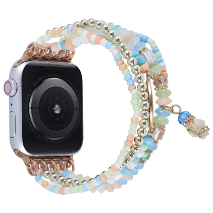 Eye Bead Chain Watch Band For Apple Watch Series, 7 41mm / 6&SE&5&4 40mm / 3&2&1 38mm, 7 45mm / 6&SE&5&4 44mm / 3&2&1 42mm - DealBuddy