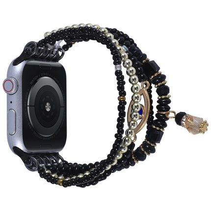 Eye Bead Chain Watch Band For Apple Watch Series, 7 41mm / 6&SE&5&4 40mm / 3&2&1 38mm, 7 45mm / 6&SE&5&4 44mm / 3&2&1 42mm - DealBuddy