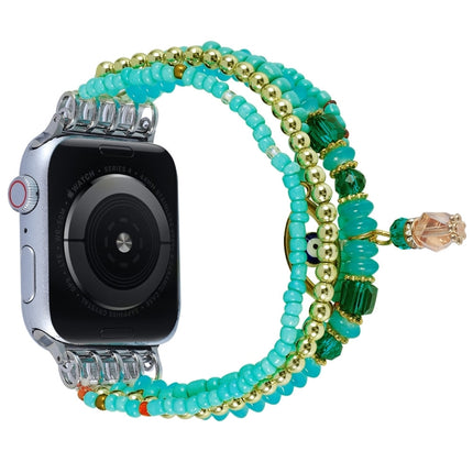 Eye Bead Chain Watch Band For Apple Watch Series, 7 41mm / 6&SE&5&4 40mm / 3&2&1 38mm, 7 45mm / 6&SE&5&4 44mm / 3&2&1 42mm - DealBuddy