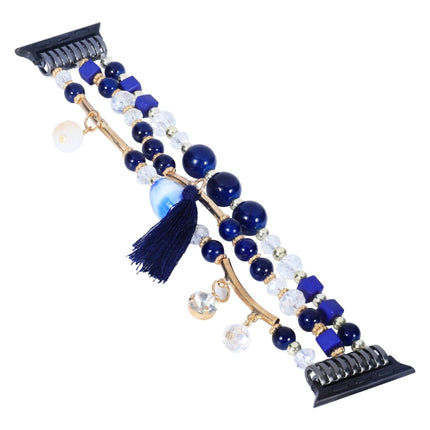 Round Bead Chain Watch Band For Apple Watch Series, 7 41mm / 6&SE&5&4 40mm / 3&2&1 38mm, 7 45mm / 6&SE&5&4 44mm / 3&2&1 42mm - DealBuddy