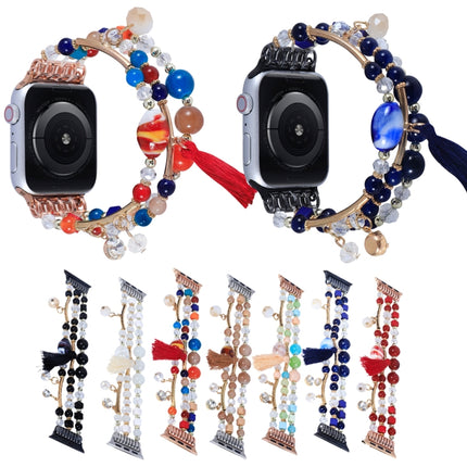 Round Bead Chain Watch Band For Apple Watch Series, 7 41mm / 6&SE&5&4 40mm / 3&2&1 38mm, 7 45mm / 6&SE&5&4 44mm / 3&2&1 42mm - DealBuddy