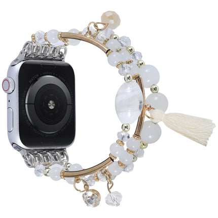 Round Bead Chain Watch Band For Apple Watch Series, 7 41mm / 6&SE&5&4 40mm / 3&2&1 38mm, 7 45mm / 6&SE&5&4 44mm / 3&2&1 42mm - DealBuddy