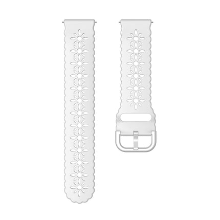 Plum Blossom Hollowed Silicone Watch Band, For Samsung Galaxy Watch4 20mm, For Huawei Watch GT 3 Pro 22mm - DealBuddy
