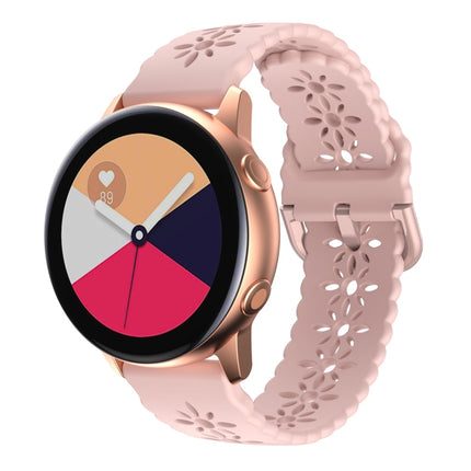 Plum Blossom Hollowed Silicone Watch Band, For Samsung Galaxy Watch4 20mm, For Huawei Watch GT 3 Pro 22mm - DealBuddy