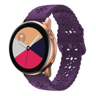 Plum Blossom Hollowed Silicone Watch Band, For Samsung Galaxy Watch4 20mm, For Huawei Watch GT 3 Pro 22mm - DealBuddy