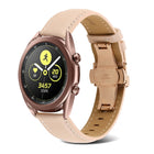 Butterfly Buckle Stitching Genuine Leather Watch Band, For Samsung Galaxy Watch4 20mm, For Huawei Watch GT 3 Pro 22mm - DealBuddy
