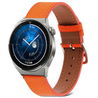 Plain Weave Genuine Leather Watch Band, For Samsung Galaxy Watch4 20mm, For Huawei Watch GT 3 Pro 22mm - DealBuddy
