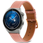 Plain Weave Genuine Leather Watch Band, For Samsung Galaxy Watch4 20mm, For Huawei Watch GT 3 Pro 22mm - DealBuddy