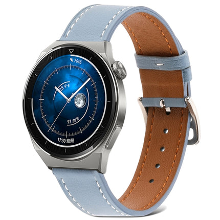 Plain Weave Genuine Leather Watch Band, For Samsung Galaxy Watch4 20mm, For Huawei Watch GT 3 Pro 22mm - DealBuddy