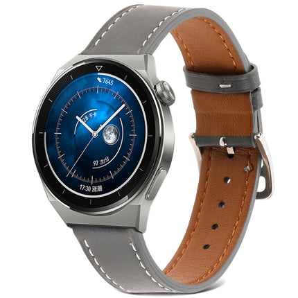 Plain Weave Genuine Leather Watch Band, For Samsung Galaxy Watch4 20mm, For Huawei Watch GT 3 Pro 22mm - DealBuddy