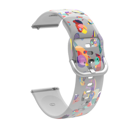 Transparent Printed TPU Silicone Watch Band, For Samsung Galaxy Watch4 20mm, For Huawei Watch GT 3 Pro 22mm - DealBuddy