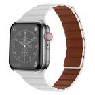 Strong Magnetic Leather Watch Band For Apple Watch Series, 7 41mm / 6&SE&5&4 40mm / 3&2&1 38mm, 7 45mm / 6&SE&5&4 44mm / 3&2&1 42mm - DealBuddy