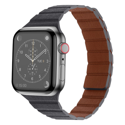 Strong Magnetic Leather Watch Band For Apple Watch Series, 7 41mm / 6&SE&5&4 40mm / 3&2&1 38mm, 7 45mm / 6&SE&5&4 44mm / 3&2&1 42mm - DealBuddy