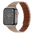 Strong Magnetic Leather Watch Band For Apple Watch Series, 7 41mm / 6&SE&5&4 40mm / 3&2&1 38mm, 7 45mm / 6&SE&5&4 44mm / 3&2&1 42mm - DealBuddy