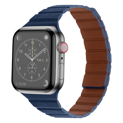 Strong Magnetic Leather Watch Band For Apple Watch Series, 7 41mm / 6&SE&5&4 40mm / 3&2&1 38mm, 7 45mm / 6&SE&5&4 44mm / 3&2&1 42mm - DealBuddy