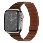 Strong Magnetic Leather Watch Band For Apple Watch Series, 7 41mm / 6&SE&5&4 40mm / 3&2&1 38mm, 7 45mm / 6&SE&5&4 44mm / 3&2&1 42mm - DealBuddy