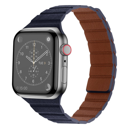 Strong Magnetic Leather Watch Band For Apple Watch Series, 7 41mm / 6&SE&5&4 40mm / 3&2&1 38mm, 7 45mm / 6&SE&5&4 44mm / 3&2&1 42mm - DealBuddy