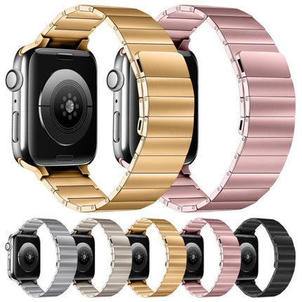 Magnetic Steel Watch Band For Apple Watch Series, 7 41mm / 6&SE&5&4 40mm / 3&2&1 38mm, 7 45mm / 6&SE&5&4 44mm / 3&2&1 42mm - DealBuddy