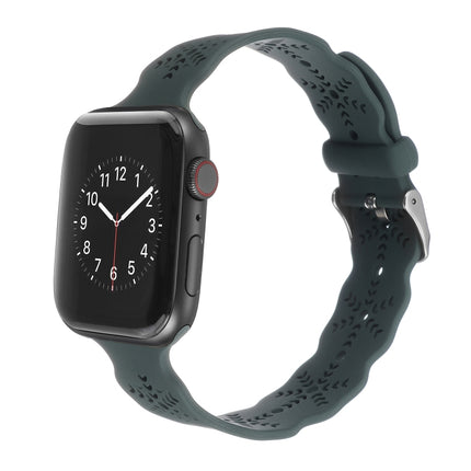 Snowflake Silicone Watch Band For Apple Watch Series, 7 41mm / 6&SE&5&4 40mm / 3&2&1 38mm, 7 45mm / 6&SE&5&4 44mm / 3&2&1 42mm - DealBuddy