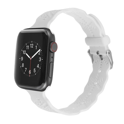 Snowflake Silicone Watch Band For Apple Watch Series, 7 41mm / 6&SE&5&4 40mm / 3&2&1 38mm, 7 45mm / 6&SE&5&4 44mm / 3&2&1 42mm - DealBuddy