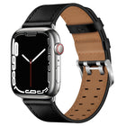 Double Buckles Leather Watch Band For Apple Watch Series, 7 41mm / 6&SE&5&4 40mm / 3&2&1 38mm, 7 45mm / 6&SE&5&4 44mm / 3&2&1 42mm - DealBuddy