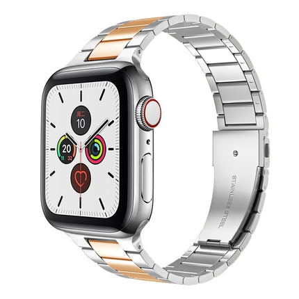 Small Waist Stainless Steel Watch Band For Apple Watch Series, 7 41mm / 6&SE&5&4 40mm / 3&2&1 38mm, 7 45mm / 6&SE&5&4 44mm / 3&2&1 42mm - DealBuddy