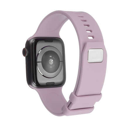 Square Buckle Silicone Watch Band For Apple Watch Series, 7 41mm / 6&SE&5&4 40mm / 3&2&1 38mm, 7 45mm / 6&SE&5&4 44mm / 3&2&1 42mm - DealBuddy