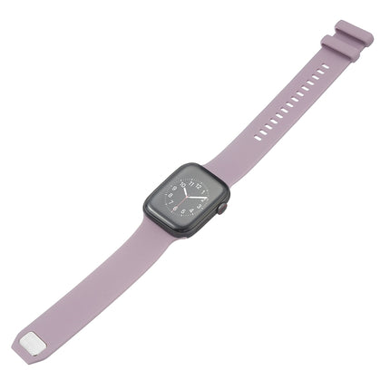Square Buckle Silicone Watch Band For Apple Watch Series, 7 41mm / 6&SE&5&4 40mm / 3&2&1 38mm, 7 45mm / 6&SE&5&4 44mm / 3&2&1 42mm - DealBuddy