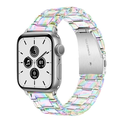 Three-Bead Translucent Watch Band For Apple Watch Series, 7 45mm / 6&SE&5&4 44mm / 3&2&1 42mm, 7 41mm / 6&SE&5&4 40mm / 3&2&1 38mm - DealBuddy