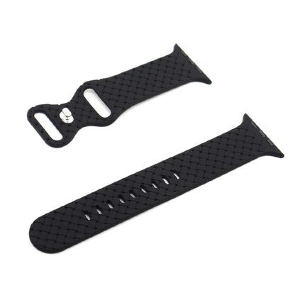 Weave Texture Watch Band For Apple Watch Series, 7 45mm / 6&SE&5&4 44mm / 3&2&1 42mm, 7 41mm / 6&SE&5&4 40mm / 3&2&1 38mm - DealBuddy