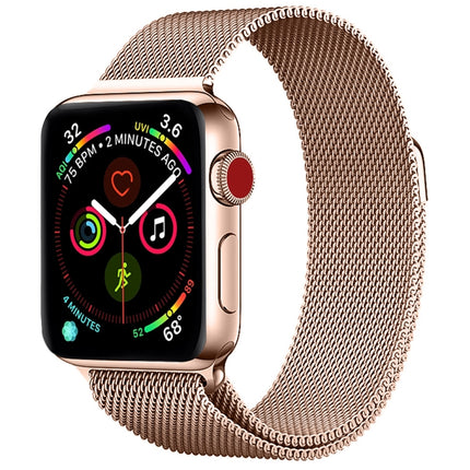 Milanese Stainless Steel Watch Band For Apple Watch Series, 7 45mm / 6&SE&5&4 44mm / 3&2&1 42mm, 7 41mm / 6&SE&5&4 40mm / 3&2&1 38mm - DealBuddy
