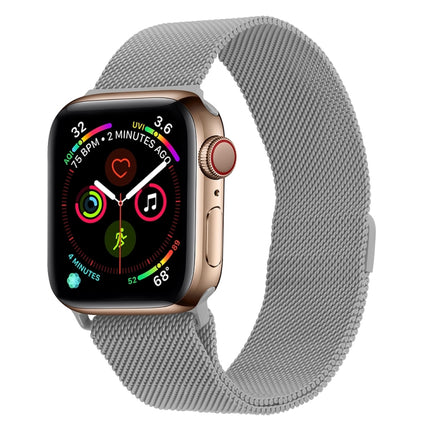 Milanese Stainless Steel Watch Band For Apple Watch Series, 7 45mm / 6&SE&5&4 44mm / 3&2&1 42mm, 7 41mm / 6&SE&5&4 40mm / 3&2&1 38mm - DealBuddy