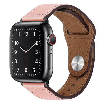 PU Leather Black Buckle Watch Band For Apple Watch Series, 7 45mm / 6&SE&5&4 44mm / 3&2&1 42mm, 7 41mm / 6&SE&5&4 40mm / 3&2&1 38mm - DealBuddy