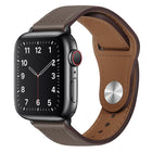 PU Leather Black Buckle Watch Band For Apple Watch Series