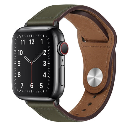 PU Leather Black Buckle Watch Band For Apple Watch Series, 7 45mm / 6&SE&5&4 44mm / 3&2&1 42mm, 7 41mm / 6&SE&5&4 40mm / 3&2&1 38mm - DealBuddy