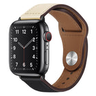 PU Leather Black Buckle Watch Band For Apple Watch Series
