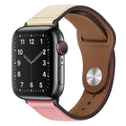PU Leather Black Buckle Watch Band For Apple Watch Series