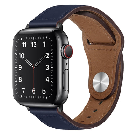 PU Leather Black Buckle Watch Band For Apple Watch Series, 7 45mm / 6&SE&5&4 44mm / 3&2&1 42mm, 7 41mm / 6&SE&5&4 40mm / 3&2&1 38mm - DealBuddy