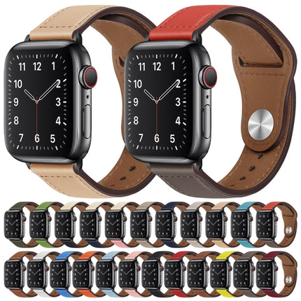 PU Leather Black Buckle Watch Band For Apple Watch Series