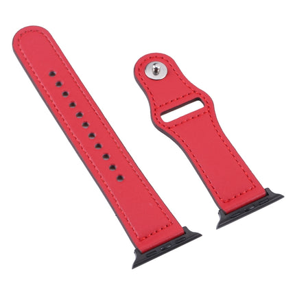 PU Leather Black Buckle Watch Band For Apple Watch Series